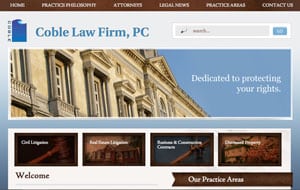 Mobile Website Designers Wilmington NC - Coble Law Firm, PC